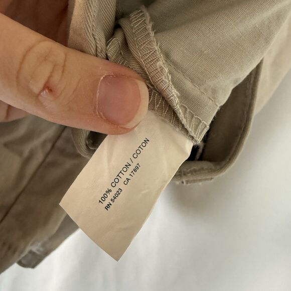 New Gap Aubrey Shorts Women's 4 Khaki Slit Pocket 5" Inseam 100% Cotton - Picture 4 of 7